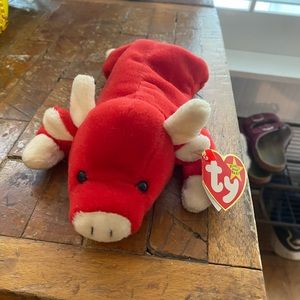 RARE, Ty Beanie Baby Snort, DEUTCSH, 5-15-95, !!!, “s”, PVC ; all the errors